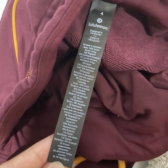 Lululemon x Roksanda Face Forward Jogger Garnet/ Rustic Coral/ Fools Gold NWT L0 - Picture 10 of 10